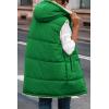 imagePRETTYGARDEN Womens 2025 Fall Reversible Long Vests Sleeveless Fleece Jacket Zip Up Hoodie Pockets Warm Coat Winter ClothingGreen