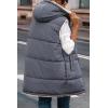 imagePRETTYGARDEN Womens 2025 Fall Reversible Long Vests Sleeveless Fleece Jacket Zip Up Hoodie Pockets Warm Coat Winter ClothingGrey Blue