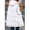 imagePRETTYGARDEN Womens 2025 Fall Reversible Long Vests Sleeveless Fleece Jacket Zip Up Hoodie Pockets Warm Coat Winter ClothingWhite