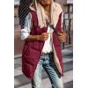 imagePRETTYGARDEN Womens 2025 Fall Reversible Long Vests Sleeveless Fleece Jacket Zip Up Hoodie Pockets Warm Coat Winter ClothingWine Red