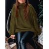 imagePRETTYGARDEN Womens 2025 Fall Turtleneck Oversized Sweaters Long Sleeve Chunky Knit Pullover Tops Winter Fashion ClothesArmy Green