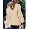 imagePRETTYGARDEN Womens 2025 Fall Turtleneck Oversized Sweaters Long Sleeve Chunky Knit Pullover Tops Winter Fashion ClothesBeige