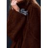imagePRETTYGARDEN Womens 2025 Fall Turtleneck Oversized Sweaters Long Sleeve Chunky Knit Pullover Tops Winter Fashion ClothesDark Brown