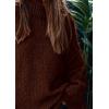 imagePRETTYGARDEN Womens 2025 Fall Turtleneck Oversized Sweaters Long Sleeve Chunky Knit Pullover Tops Winter Fashion ClothesDark Brown