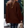 imagePRETTYGARDEN Womens 2025 Fall Turtleneck Oversized Sweaters Long Sleeve Chunky Knit Pullover Tops Winter Fashion ClothesDark Brown