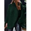 imagePRETTYGARDEN Womens 2025 Fall Turtleneck Oversized Sweaters Long Sleeve Chunky Knit Pullover Tops Winter Fashion ClothesDark Green