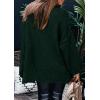 imagePRETTYGARDEN Womens 2025 Fall Turtleneck Oversized Sweaters Long Sleeve Chunky Knit Pullover Tops Winter Fashion ClothesDark Green