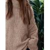 imagePRETTYGARDEN Womens 2025 Fall Turtleneck Oversized Sweaters Long Sleeve Chunky Knit Pullover Tops Winter Fashion ClothesKhaki