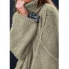 imagePRETTYGARDEN Womens 2025 Fall Turtleneck Oversized Sweaters Long Sleeve Chunky Knit Pullover Tops Winter Fashion ClothesLight Green