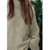 imagePRETTYGARDEN Womens 2025 Fall Turtleneck Oversized Sweaters Long Sleeve Chunky Knit Pullover Tops Winter Fashion ClothesLight Green