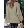 imagePRETTYGARDEN Womens 2025 Fall Turtleneck Oversized Sweaters Long Sleeve Chunky Knit Pullover Tops Winter Fashion ClothesLight Green