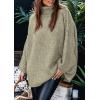 imagePRETTYGARDEN Womens 2025 Fall Turtleneck Oversized Sweaters Long Sleeve Chunky Knit Pullover Tops Winter Fashion ClothesLight Green
