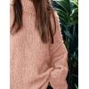 imagePRETTYGARDEN Womens 2025 Fall Turtleneck Oversized Sweaters Long Sleeve Chunky Knit Pullover Tops Winter Fashion ClothesLight Pink