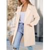 imagePRETTYGARDEN Womens 2025 Spring Fall Long Blazer Jackets Long Sleeve Lapel Pockets Loose Fit Work Casual Blazers OuterwearBeige