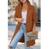 imagePRETTYGARDEN Womens 2025 Spring Fall Long Blazer Jackets Long Sleeve Lapel Pockets Loose Fit Work Casual Blazers OuterwearBrown