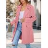 imagePRETTYGARDEN Womens 2025 Spring Fall Long Blazer Jackets Long Sleeve Lapel Pockets Loose Fit Work Casual Blazers OuterwearDusty Pink