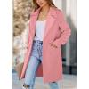imagePRETTYGARDEN Womens 2025 Spring Fall Long Blazer Jackets Long Sleeve Lapel Pockets Loose Fit Work Casual Blazers OuterwearDusty Pink