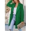 imagePRETTYGARDEN Womens 2025 Spring Fall Long Blazer Jackets Long Sleeve Lapel Pockets Loose Fit Work Casual Blazers OuterwearGreen