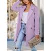 imagePRETTYGARDEN Womens 2025 Spring Fall Long Blazer Jackets Long Sleeve Lapel Pockets Loose Fit Work Casual Blazers OuterwearPurple