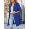 imagePRETTYGARDEN Womens 2025 Spring Fall Long Blazer Jackets Long Sleeve Lapel Pockets Loose Fit Work Casual Blazers OuterwearRoyal Blue