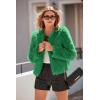 imagePRETTYGARDEN Womens 2025 Winter Coats Fleece Cropped Jacket Faux Fur Long Sleeve Pockets Shaggy Warm Outerwear Fall ClothesGreen