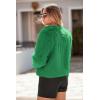 imagePRETTYGARDEN Womens 2025 Winter Coats Fleece Cropped Jacket Faux Fur Long Sleeve Pockets Shaggy Warm Outerwear Fall ClothesGreen