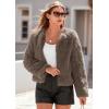 imagePRETTYGARDEN Womens 2025 Winter Coats Fleece Cropped Jacket Faux Fur Long Sleeve Pockets Shaggy Warm Outerwear Fall ClothesTaupe