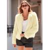 imagePRETTYGARDEN Womens 2025 Winter Coats Fleece Cropped Jacket Faux Fur Long Sleeve Pockets Shaggy Warm Outerwear Fall ClothesYellow