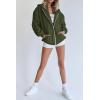 imagePRETTYGARDEN Womens 2025 Zip Up Y2K Hoodies Casual Long Sleeve Sweatshirts Fall Spring Track Jackets with PocketsArmy Green