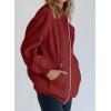 imagePRETTYGARDEN Womens 2025 Zip Up Y2K Hoodies Casual Long Sleeve Sweatshirts Fall Spring Track Jackets with PocketsBrown Red
