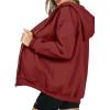 imagePRETTYGARDEN Womens 2025 Zip Up Y2K Hoodies Casual Long Sleeve Sweatshirts Fall Spring Track Jackets with PocketsBrown Red