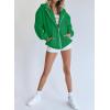 imagePRETTYGARDEN Womens 2025 Zip Up Y2K Hoodies Casual Long Sleeve Sweatshirts Fall Spring Track Jackets with PocketsGreen