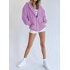 imagePRETTYGARDEN Womens 2025 Zip Up Y2K Hoodies Casual Long Sleeve Sweatshirts Fall Spring Track Jackets with PocketsLight Purple
