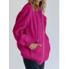 imagePRETTYGARDEN Womens 2025 Zip Up Y2K Hoodies Casual Long Sleeve Sweatshirts Fall Spring Track Jackets with PocketsRose Red