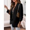 imagePRETTYGARDEN Womens Casual Blazer 2025 Spring Fall Fashion Long Sleeve Open Front Work Office Suit JacketsBlack