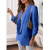 imagePRETTYGARDEN Womens Casual Blazer 2025 Spring Fall Fashion Long Sleeve Open Front Work Office Suit JacketsBlue