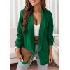 imagePRETTYGARDEN Womens Casual Blazer 2025 Spring Fall Fashion Long Sleeve Open Front Work Office Suit JacketsGreen