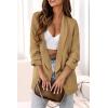 imagePRETTYGARDEN Womens Casual Blazer 2025 Spring Fall Fashion Long Sleeve Open Front Work Office Suit JacketsKhaki