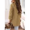 imagePRETTYGARDEN Womens Casual Blazer 2025 Spring Fall Fashion Long Sleeve Open Front Work Office Suit JacketsKhaki