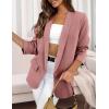 imagePRETTYGARDEN Womens Casual Blazer 2025 Spring Fall Fashion Long Sleeve Open Front Work Office Suit JacketsPink