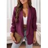 imagePRETTYGARDEN Womens Casual Blazer 2025 Spring Fall Fashion Long Sleeve Open Front Work Office Suit JacketsPurple Red