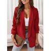 imagePRETTYGARDEN Womens Casual Blazer 2025 Spring Fall Fashion Long Sleeve Open Front Work Office Suit JacketsRed