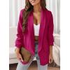 imagePRETTYGARDEN Womens Casual Blazer 2025 Spring Fall Fashion Long Sleeve Open Front Work Office Suit JacketsRose Red