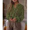 imagePRETTYGARDEN Womens Dressy Casual Lace Blouse Long Sleeve Button Up Shirts Tops Spring Fall Fashion ClothesArmy Green