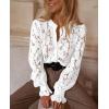 imagePRETTYGARDEN Womens Dressy Casual Lace Blouse Long Sleeve Button Up Shirts Tops Spring Fall Fashion ClothesWhite