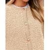 imagePRETTYGARDEN Womens Faux Fur Coat 2025 Fall Fuzzy Fleece Button up Shearling Cropped Jackets Winter Trendy OuterwearBeige