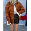 imagePRETTYGARDEN Womens Faux Leather Motorcycle Jacket Trendy Fall Spring Clothes Oversized Zip Up Winter Coat OuterwearBrown