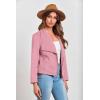 imagePRETTYGARDEN Womens Faux Suede Jackets 2025 Fashion Fall Clothes Long Sleeve Open Front Cropped Coat OutwearPink