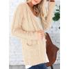 imagePRETTYGARDEN Womens Open Front Cardigan Sweaters Fall Fashion Button Down Cable Knit Chunky Winter Clothing Outerwear CoatsBeige