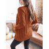 imagePRETTYGARDEN Womens Open Front Cardigan Sweaters Fall Fashion Button Down Cable Knit Chunky Winter Clothing Outerwear CoatsBrown